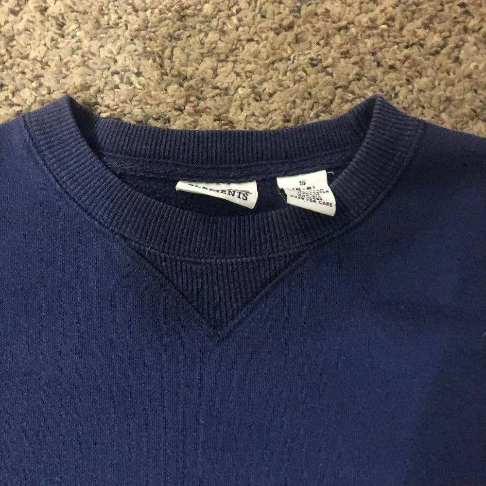 Vintage Classic Elements Sweatshirt Womens S (6-8) Used Dark Blue - Picture 6 of 14